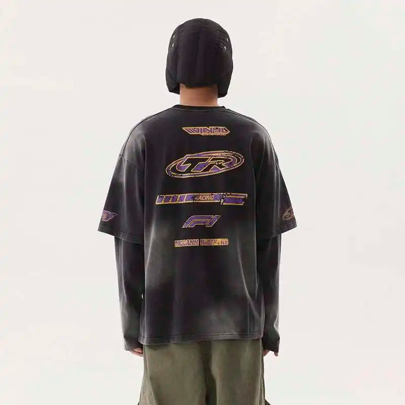 Vintage T-Shirt mit Used-Look und verwaschenem Grafikprint