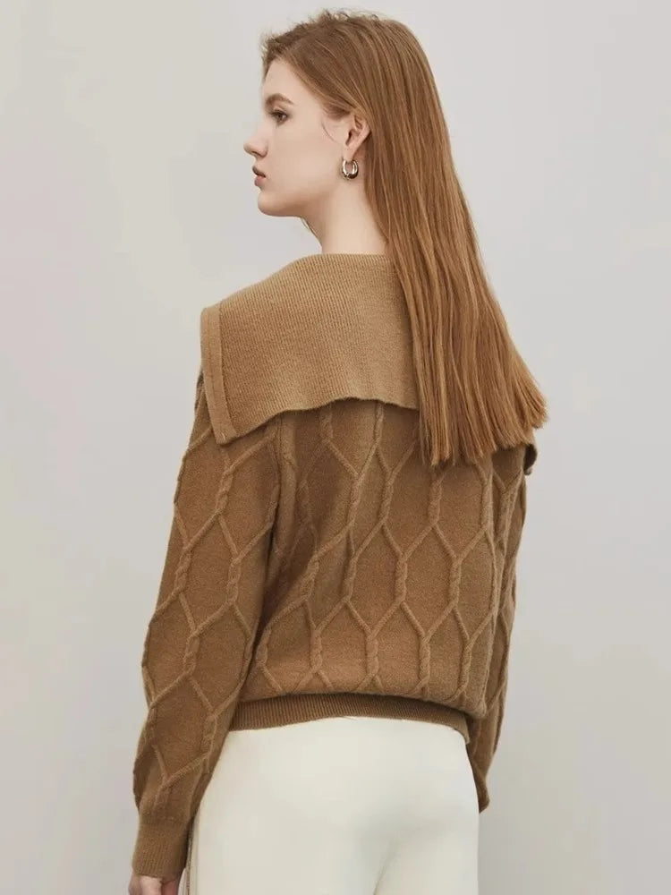 Pull d'hiver pour femme, cool et unique, avec fermeture éclair