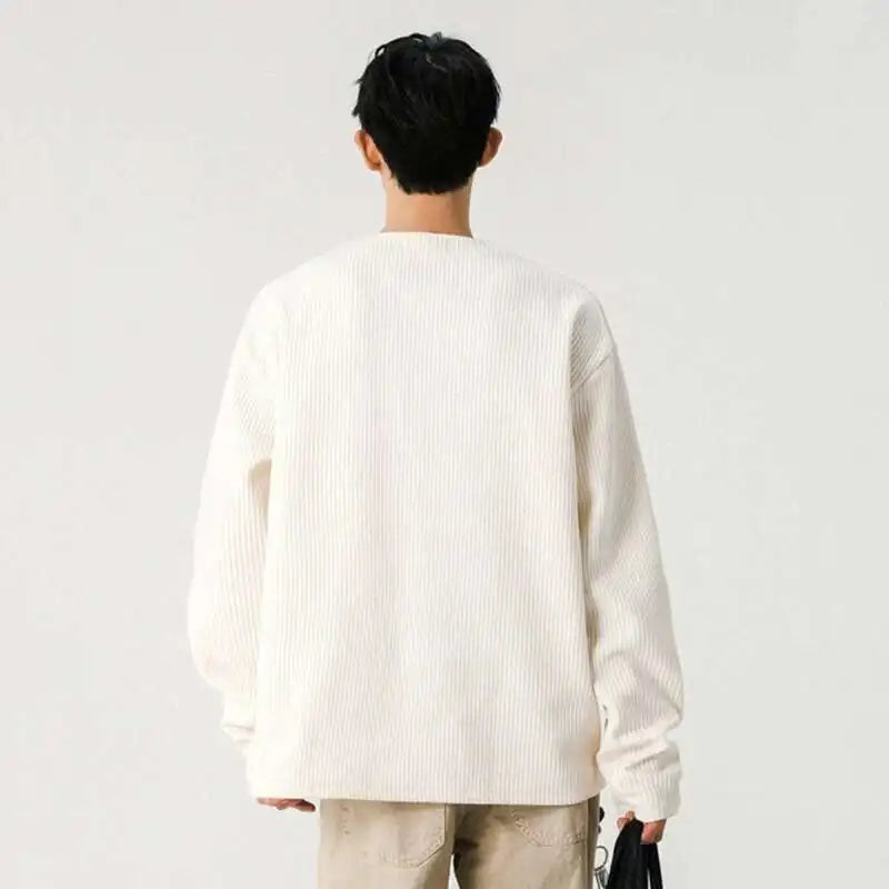 Langarmpullover mit halbem Reißverschluss und Rundhalsausschnitt
