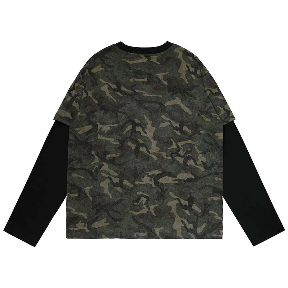 T-shirt deux pièces camouflage pour homme
