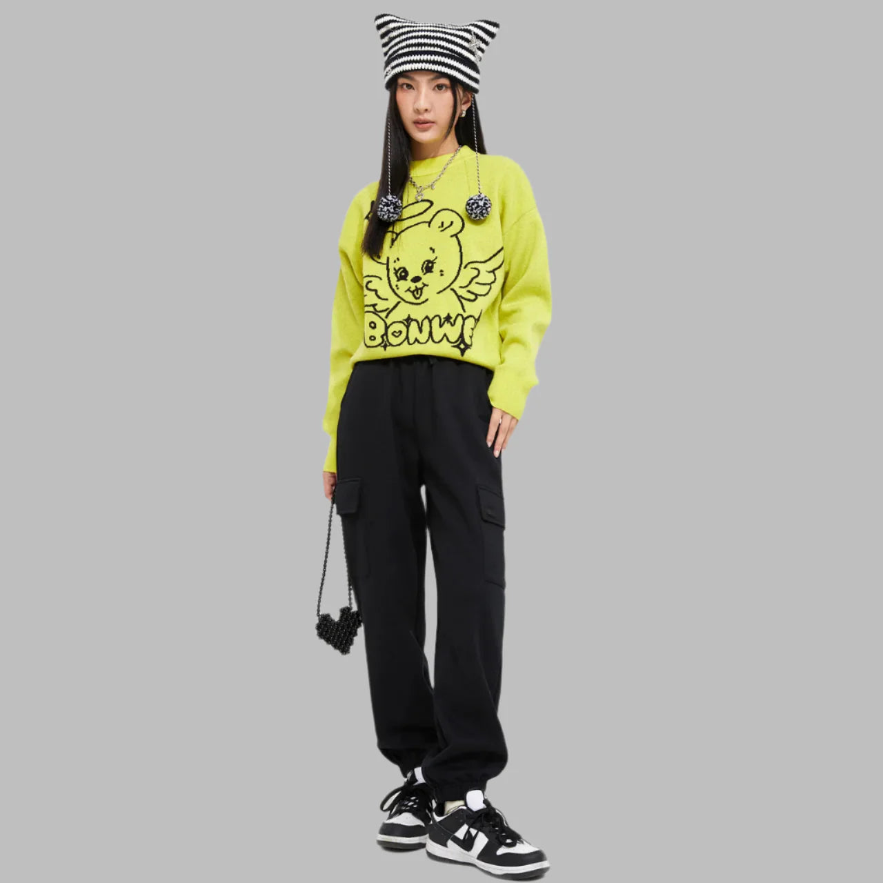 Pull jacquard élégant et confortable pour femme