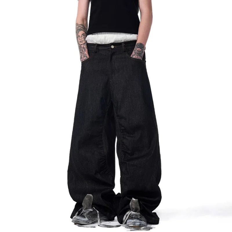 Stylische Jeans mit Buchstabenprint im Chill-Fit-Schnitt