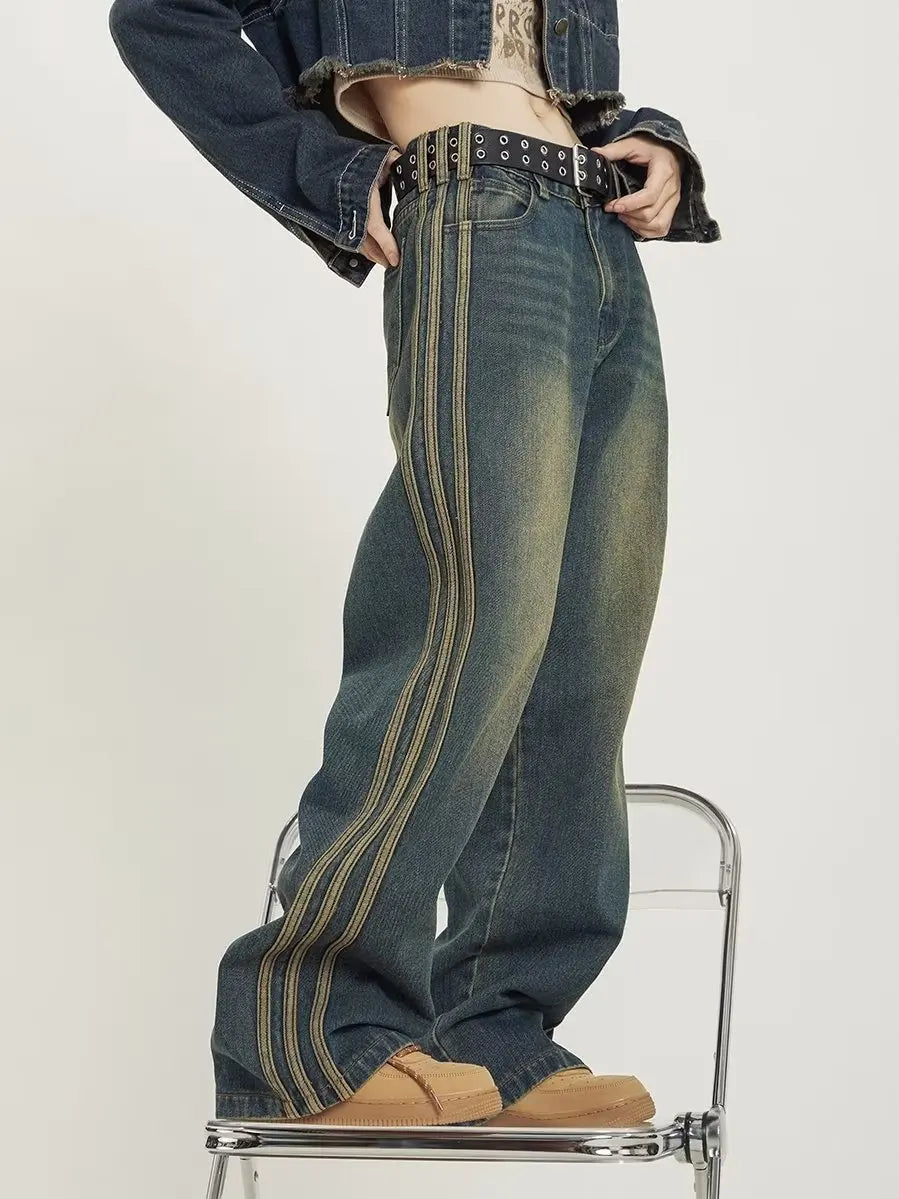 Y2K Retro Vintage High Waist Wide Leg Jeans