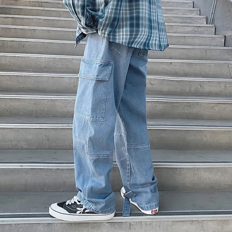 Loose Straight Baggy Cargo Jeans