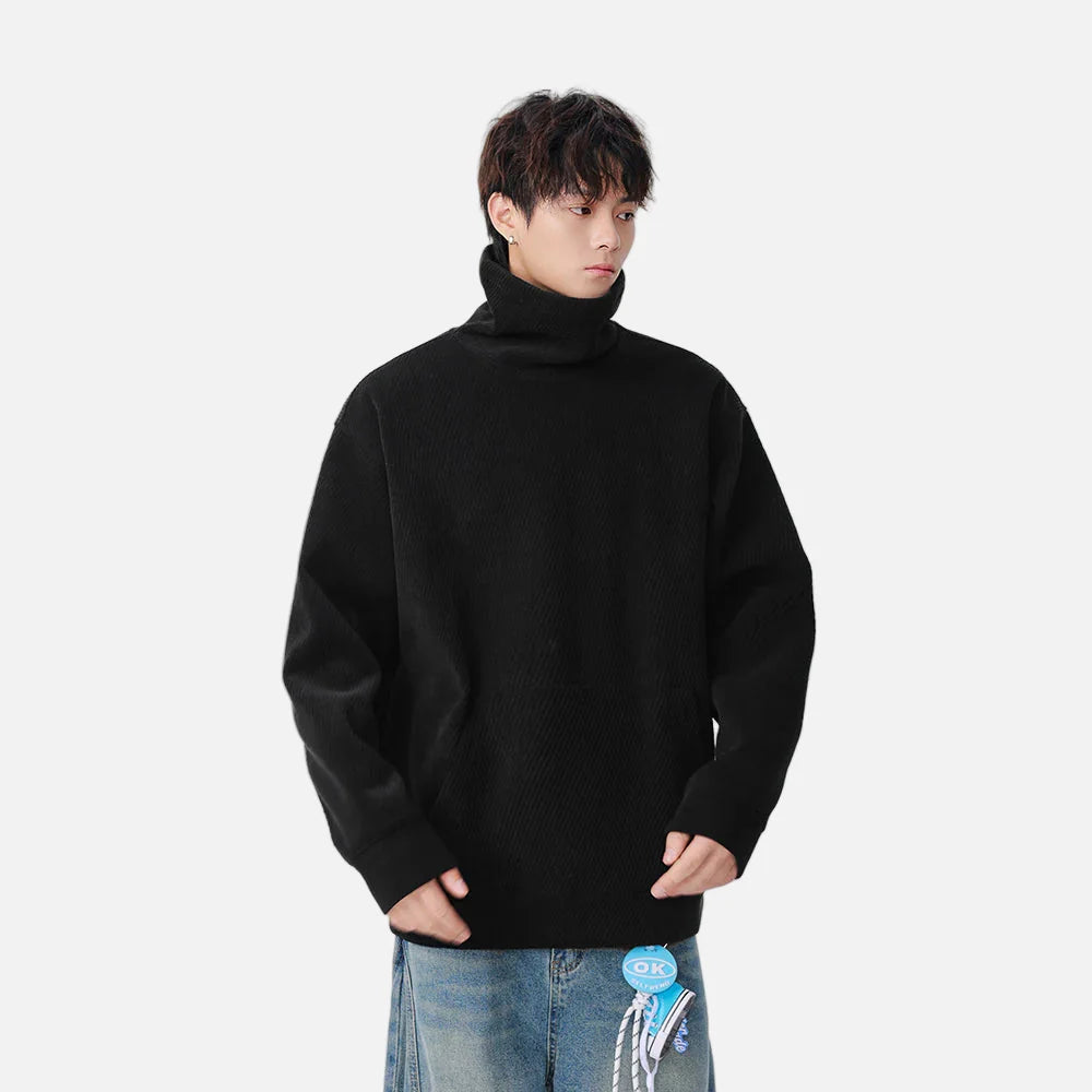 Winterpullover mit hohem Kragen und Rollkragen