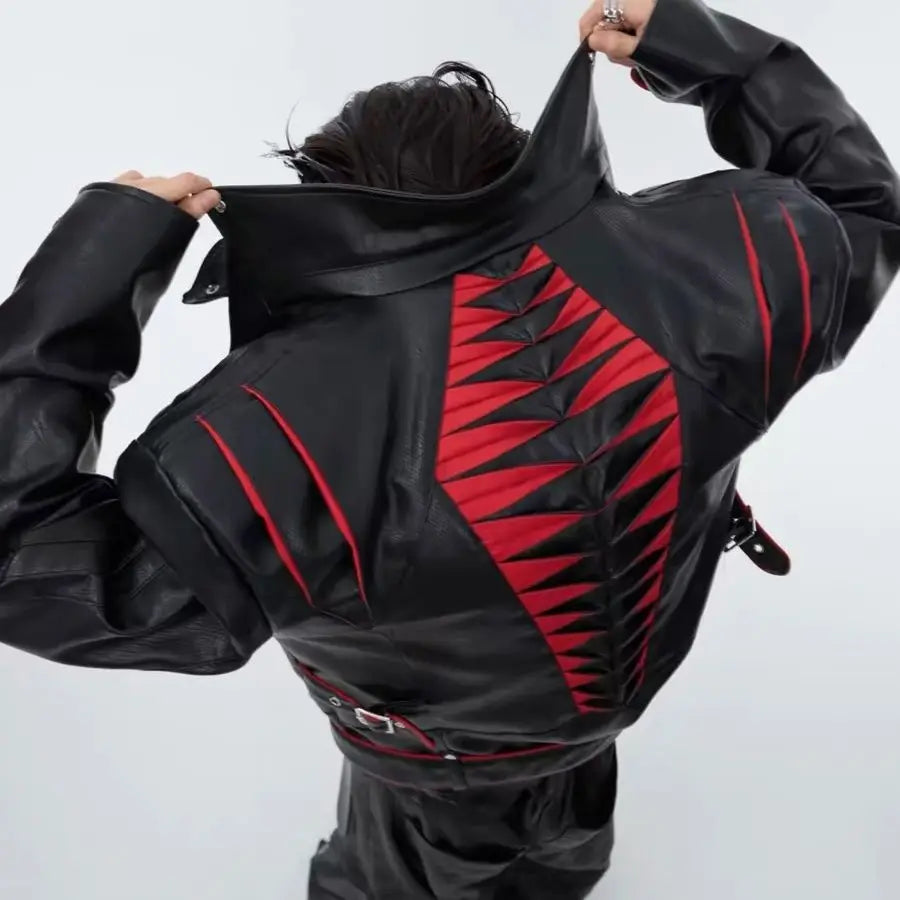 Gothic Heavy Industry Motorradjacke aus PU-Leder