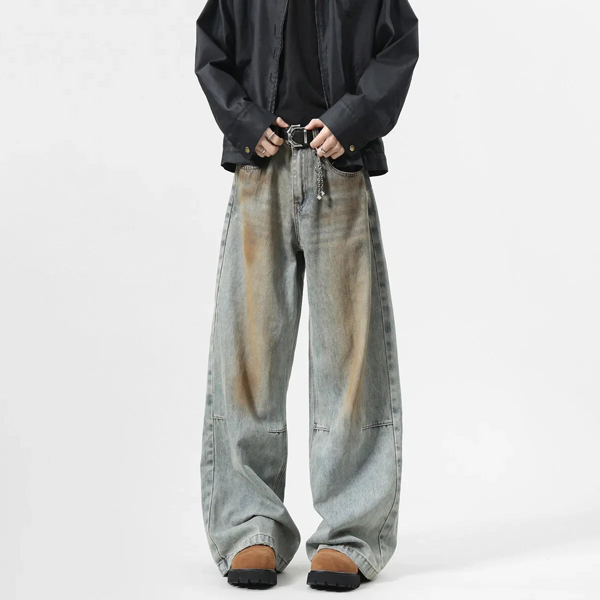 Jeans en denim amples et tendance streetwear