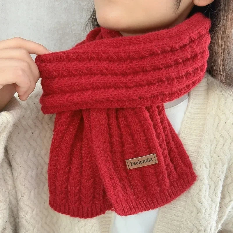 Knitted Thickened Solid Color Scarves