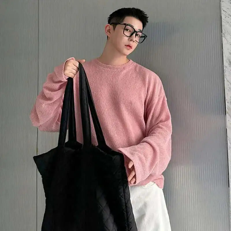Rundhalspullover im koreanischen Stil