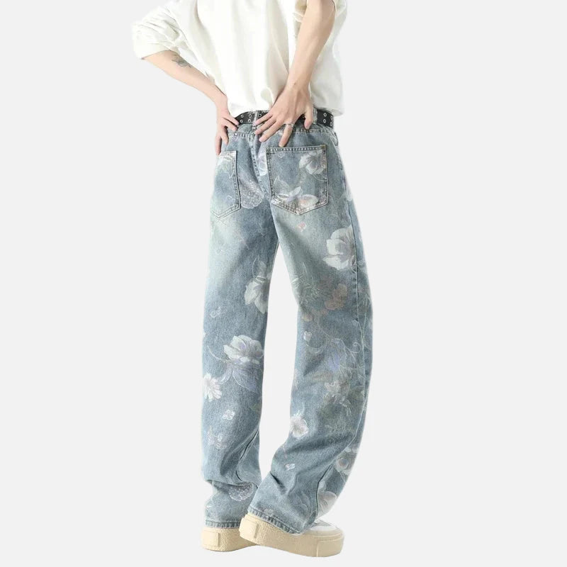Y2K Elevated Graffiti Baggy Denim Jeans