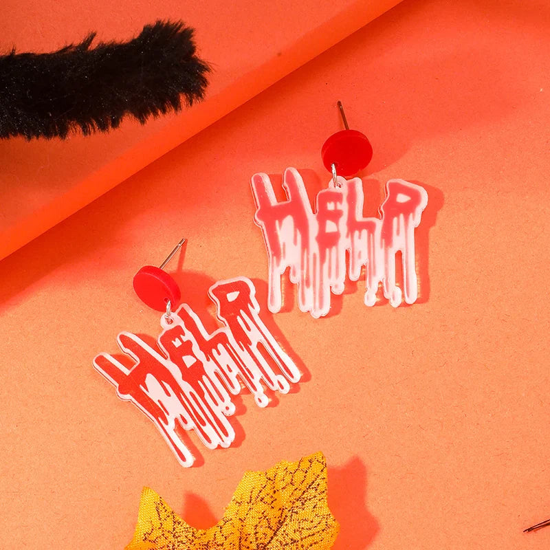 Extravagante Halloween-Horror-Ohrringe