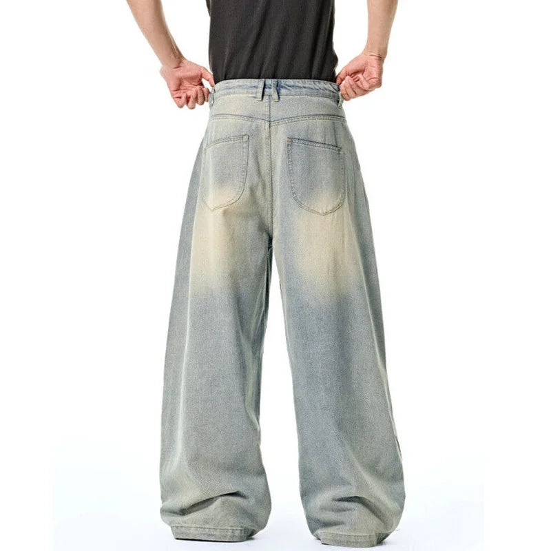 Hochwertige Oversize-Jeans mit Farbverlauf und bequemer Waschung