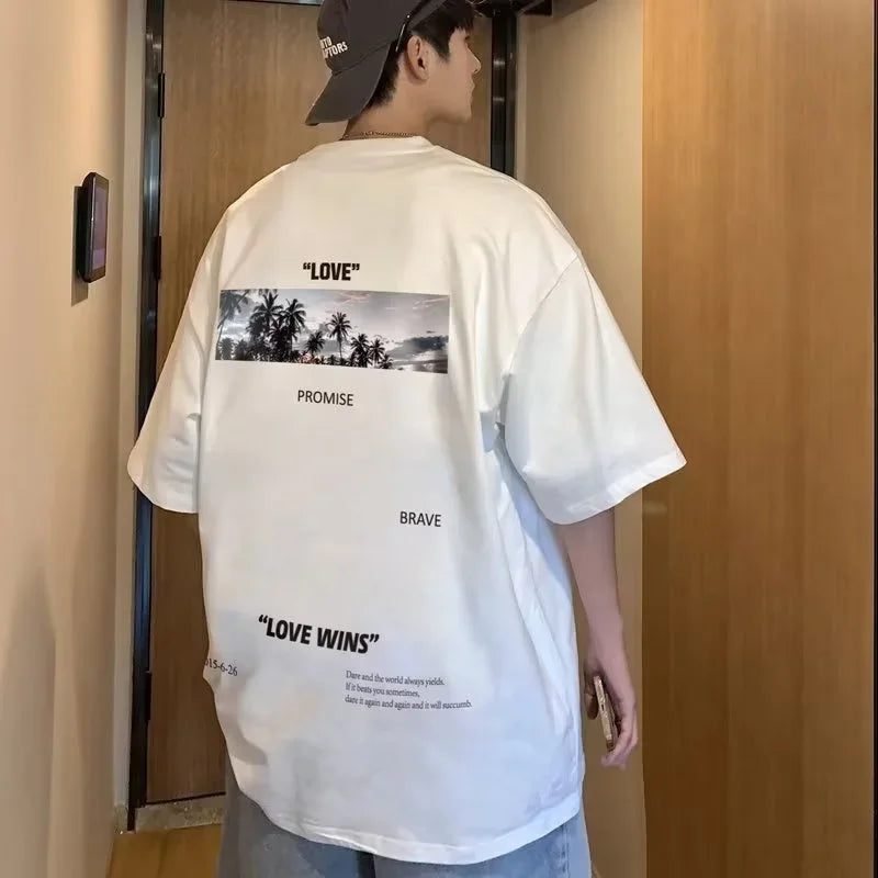Streetwear Vintage oversized graphic printed summer T-Shirt