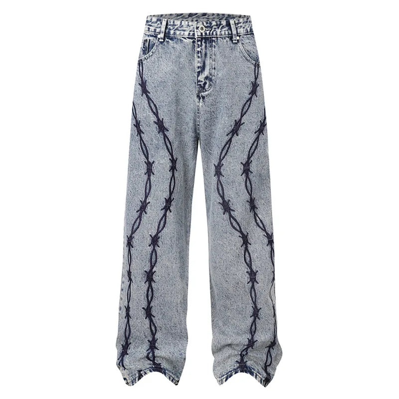 Barbed Wire Straight-leg Jeans