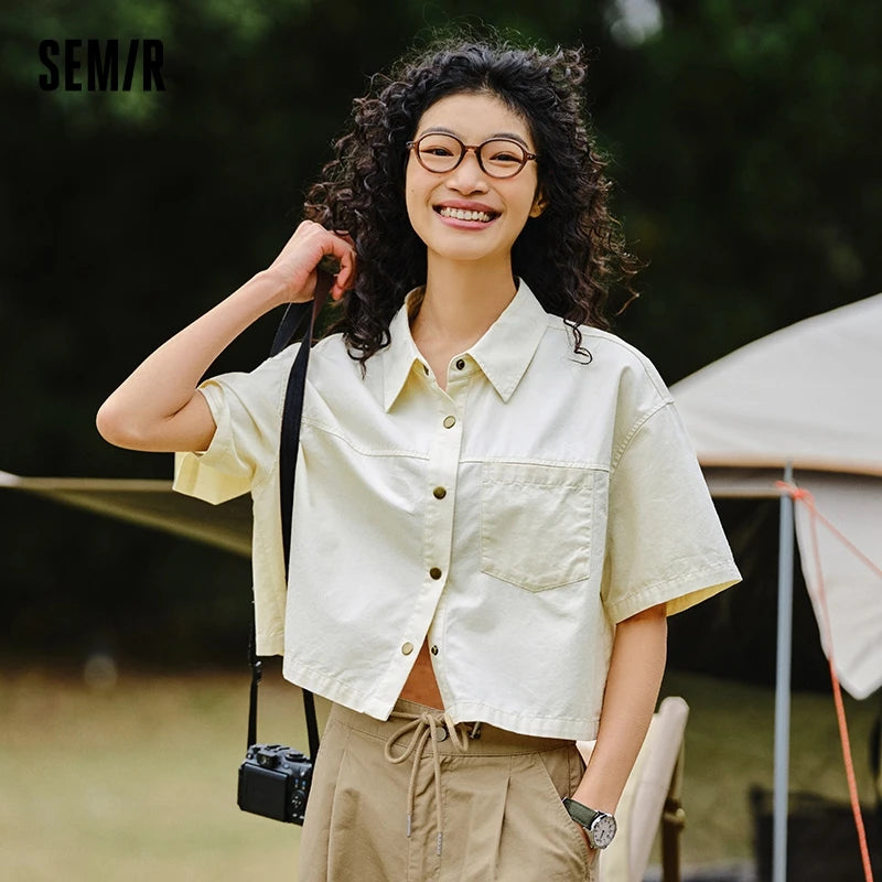 Vintage-Inspired Loose-Fit Shirt