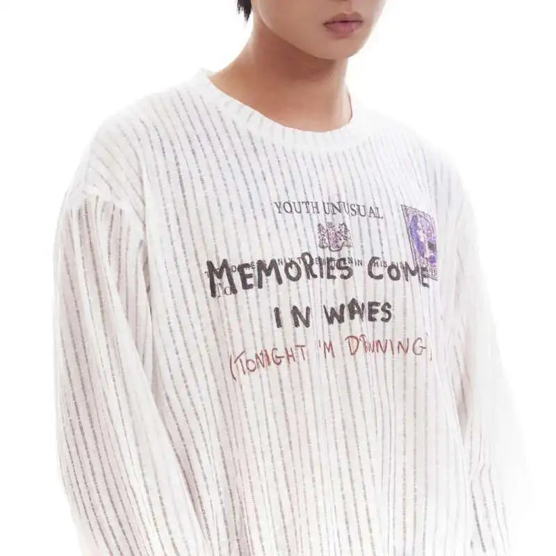Pfnw Vintage White Letter Print T-Shirt