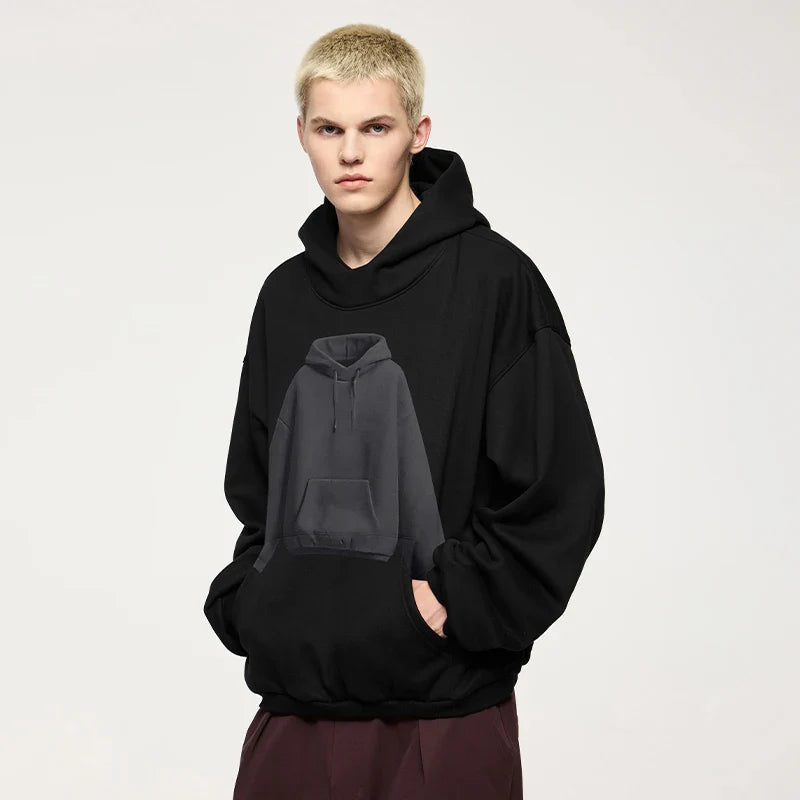 Minimalistischer Hoodie mit Print