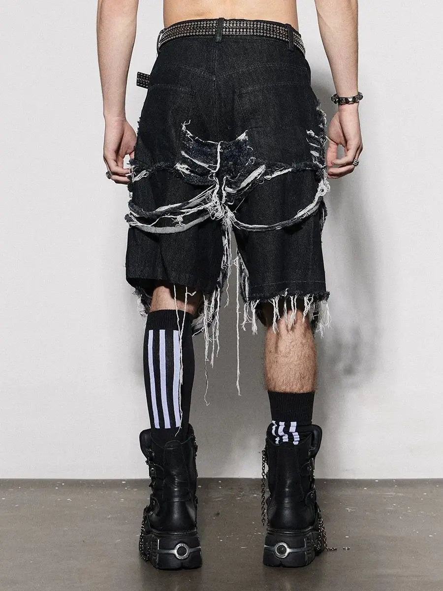 Streetwear Y2K Vintage High Waist Schwarze Denim-Shorts