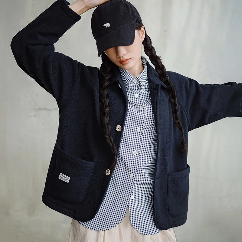 Maden Fleece Pocketed Jacket