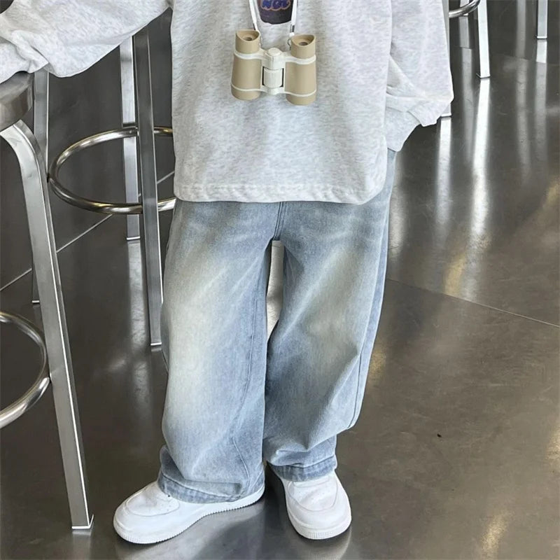 Solid Loose Fit Jungenjeans