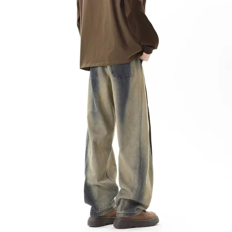Used-Look-Jeans im Vintage-Stil mit Farbverlauf