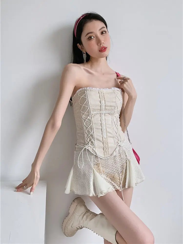 Y2K Renaissance Bandage Corset Top
