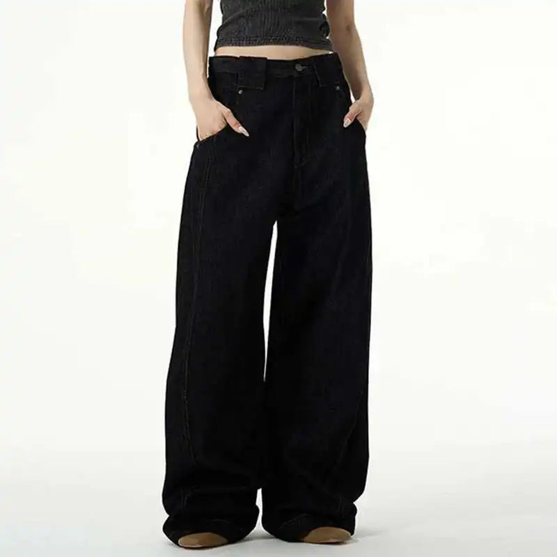 Einfarbige Jeans mit geradem Bein