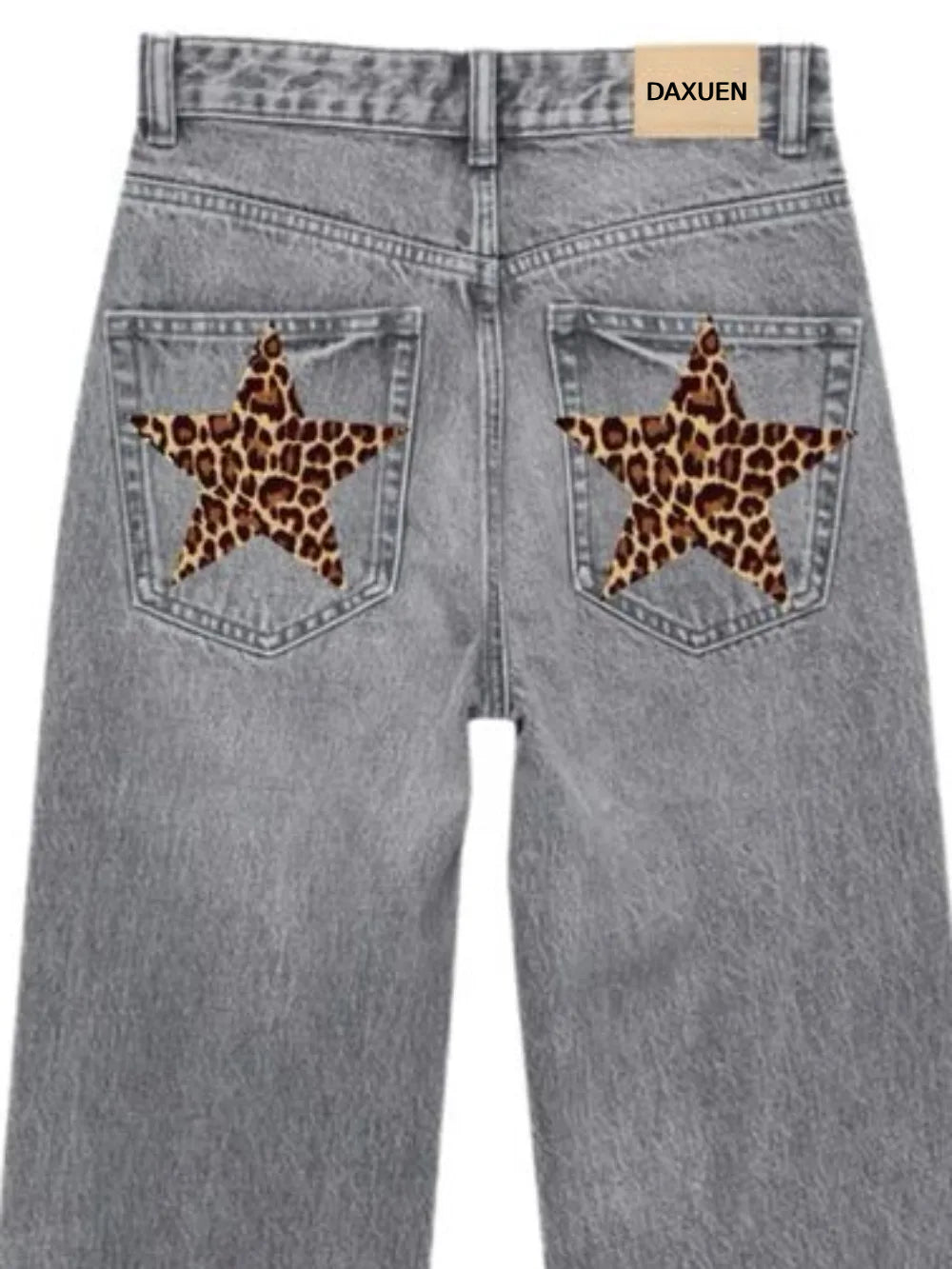 Leopard Star Pocket Jeans