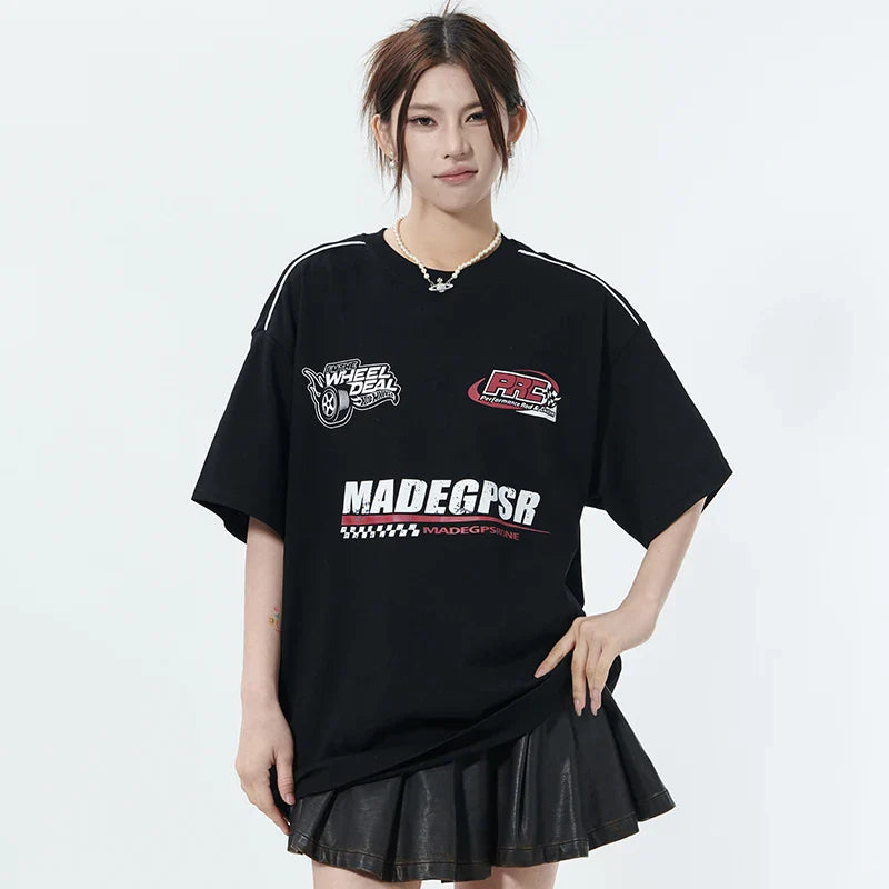 T-shirt de sport oversize à col rond