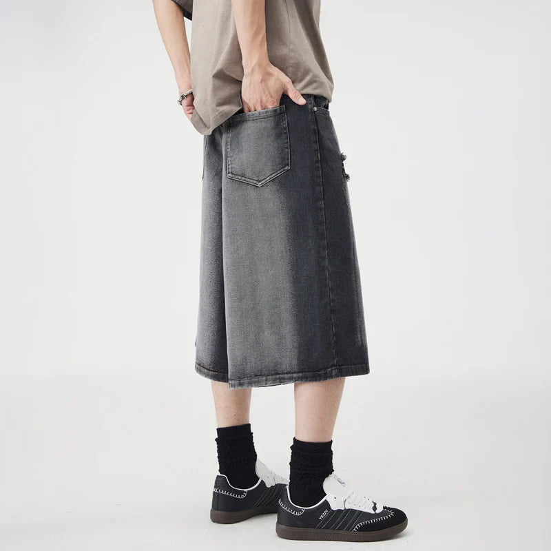 Strapazierfähige, lockere Vintage-Jeans mit Rissen