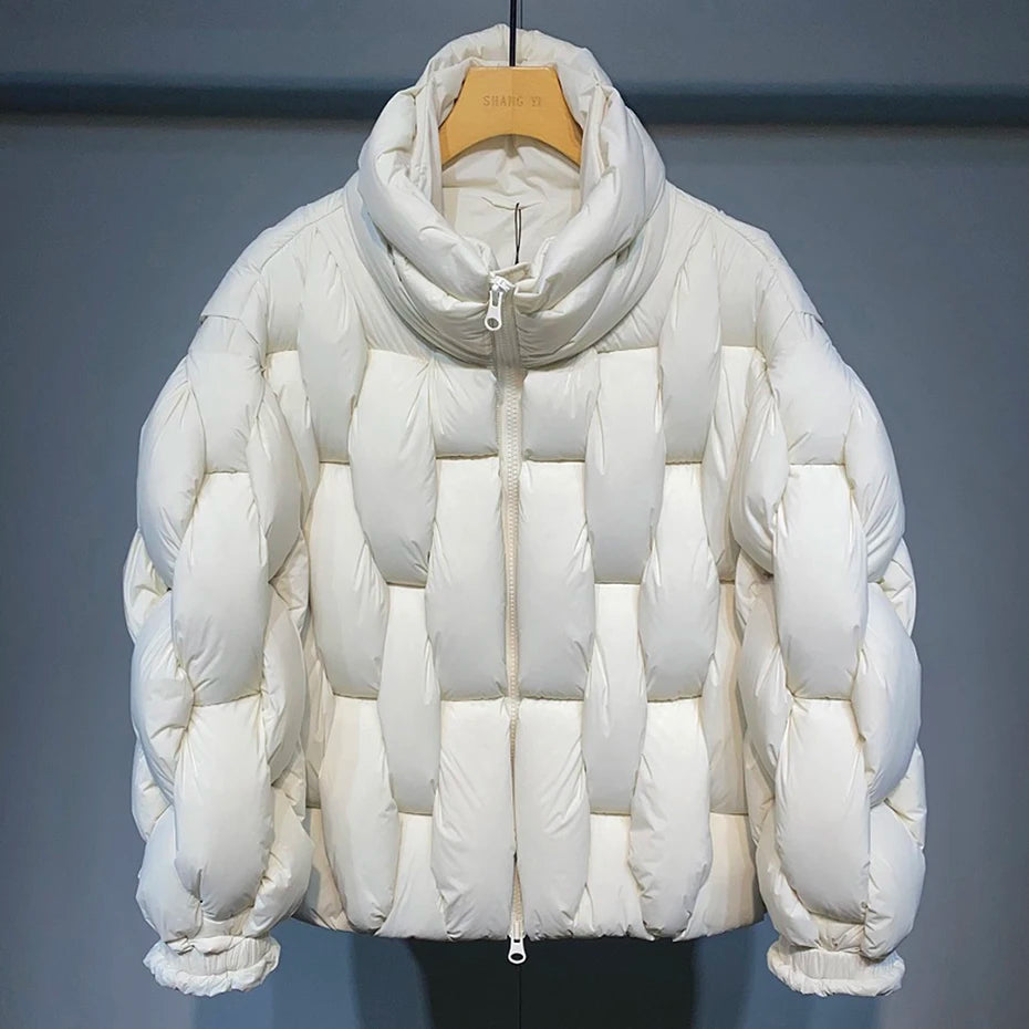 Herren Winter Steppjacke mit hohem Kragen
