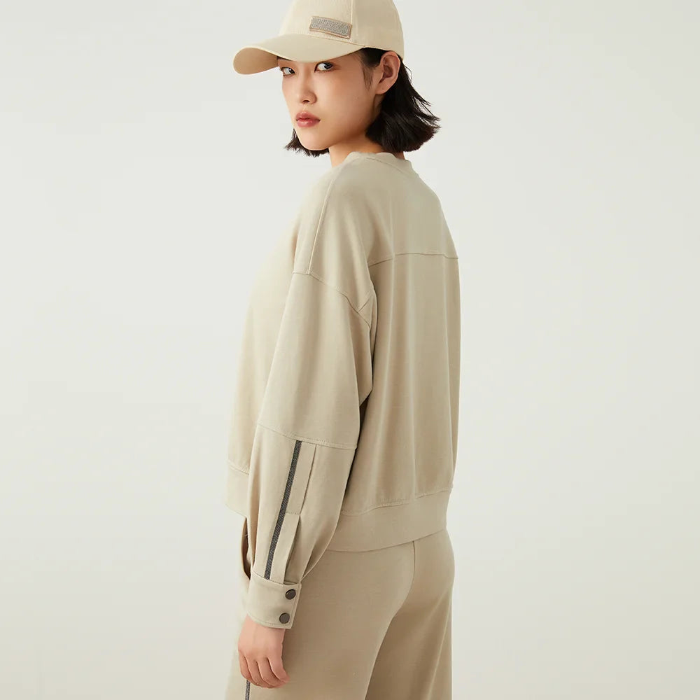 Luxuriöses Sweatshirt aus Acetatwolle