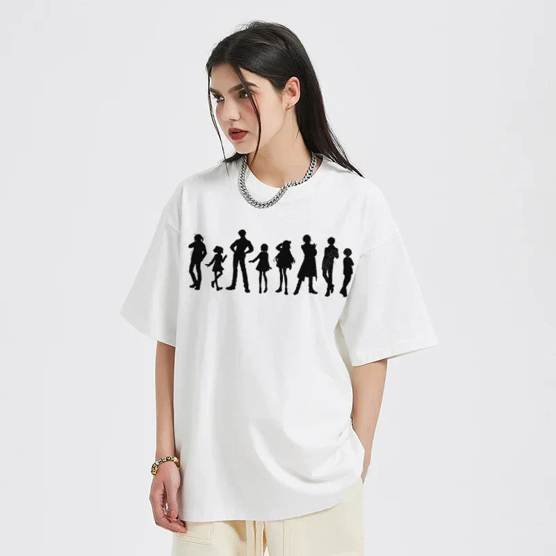 Cartoon Anime Shadow Graphic T-shirt
