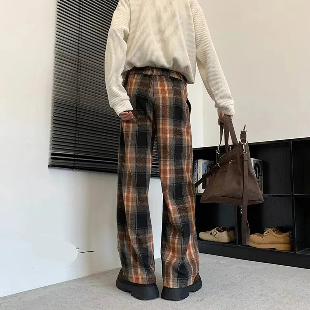 Karohose im amerikanischen Stil mit geradem Bein