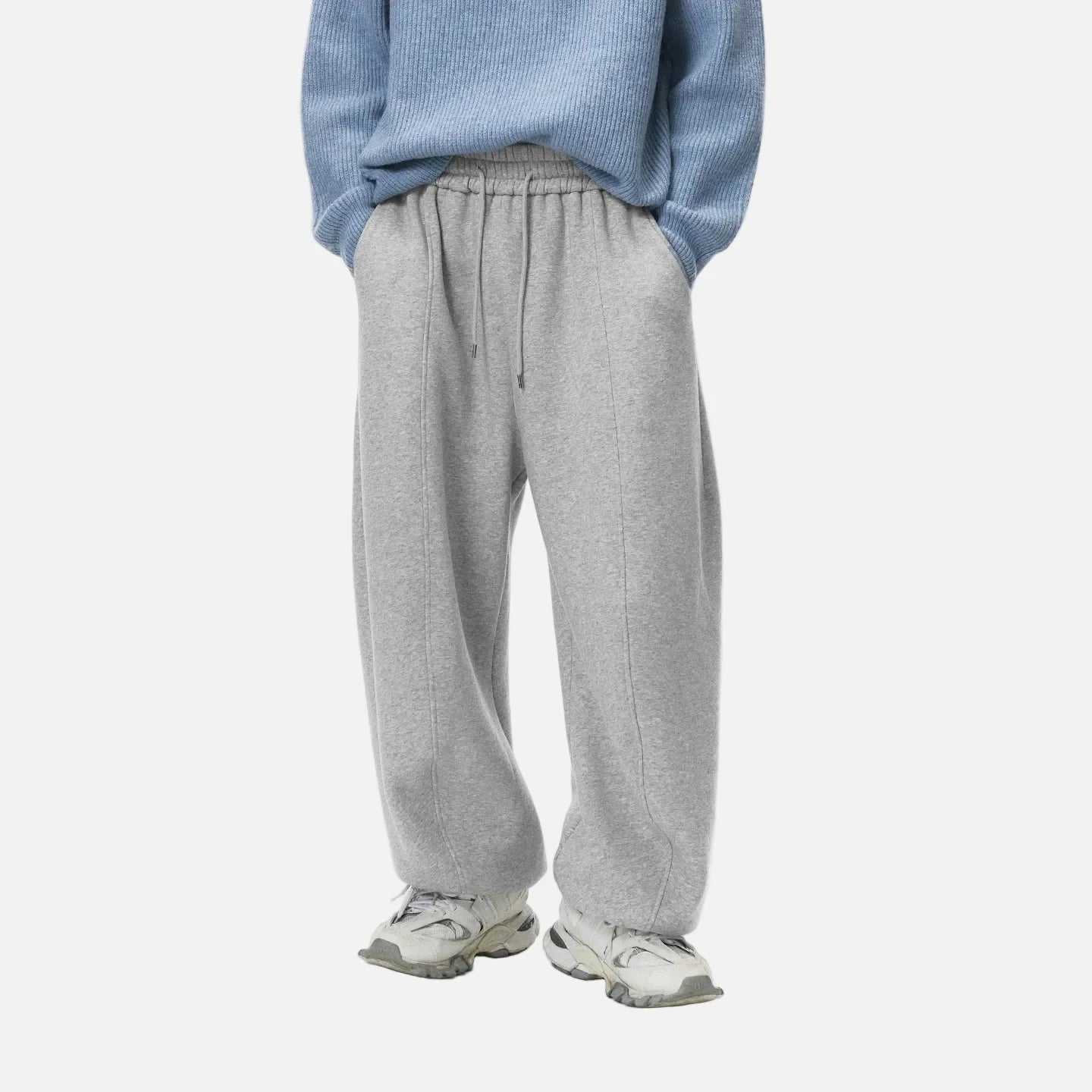 Pantalon de jogging large en polaire douce patchwork Blade
