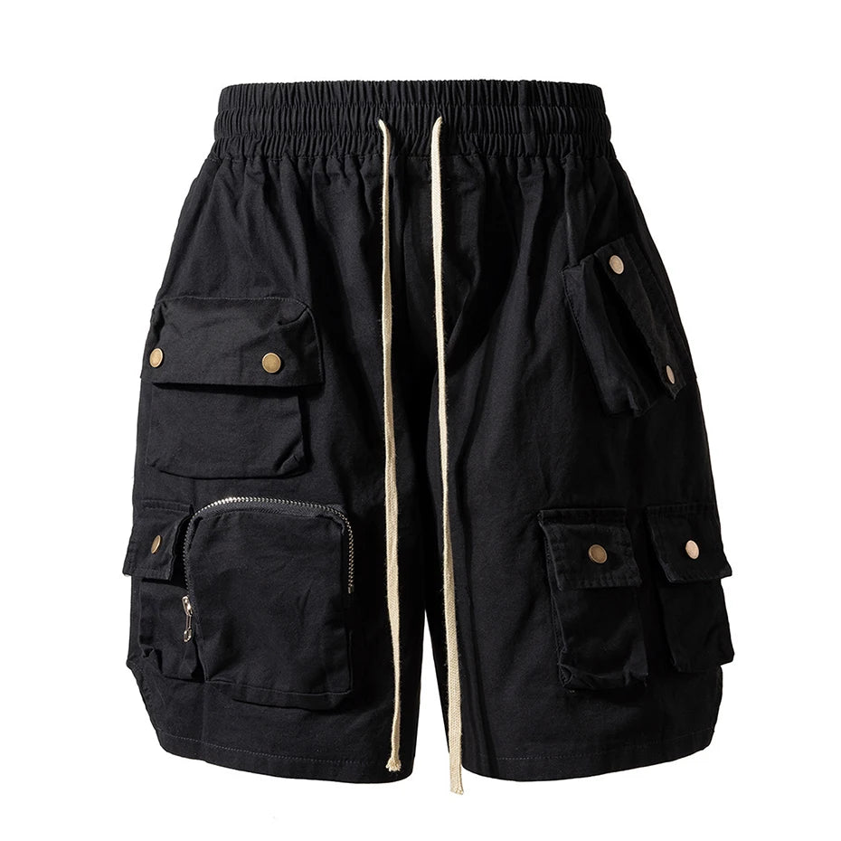 Short cargo multipoches style Y2K pour homme