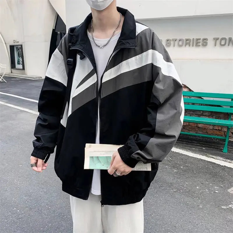 Y2K-Sport-Windjacke mit schmeichelhaftem Stehkragen