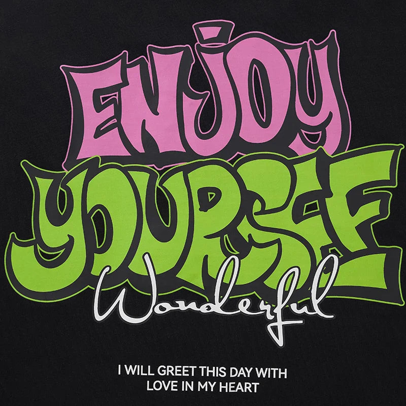 Y2K American Loose Fit T-Shirt mit aufgedruckten Buchstaben
