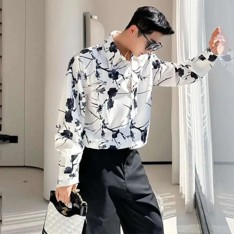 Lässiges Basic-Langarmhemd im Batik-Look