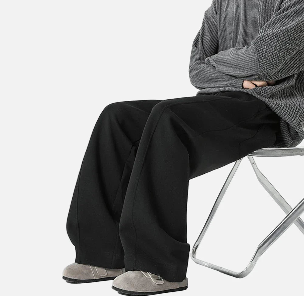 Jugendlich-knittrige Campus-Sweatpants mit geradem Bein
