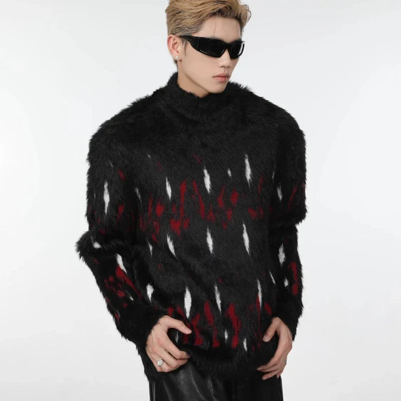 Aura Color Blocked Stehkragenpullover