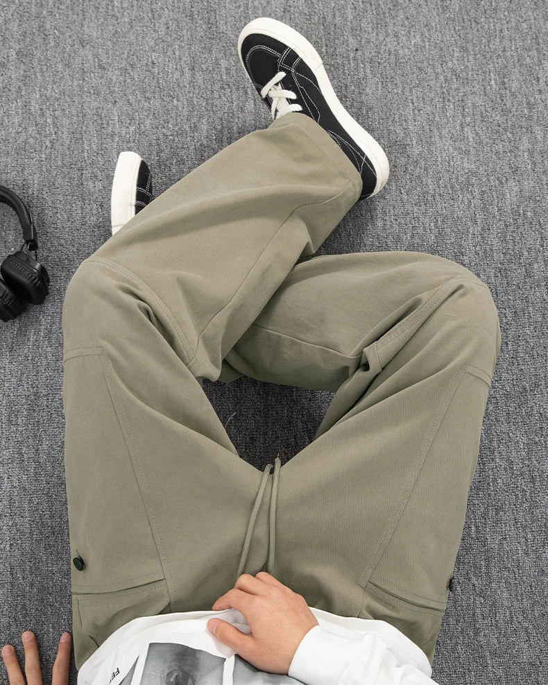 Oversized-Cargohose mit gewaschenen, geteilten Taschen