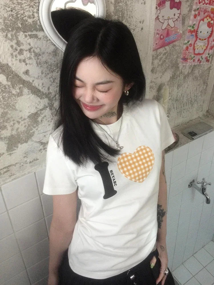 Vintage T-Shirt mit Sommerliebe-Muster
