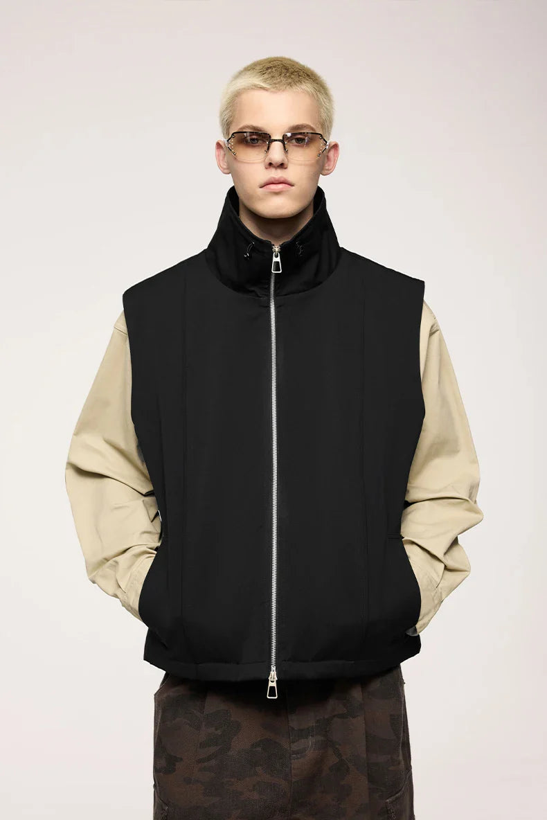 Sleeveless Zip-Up Vest