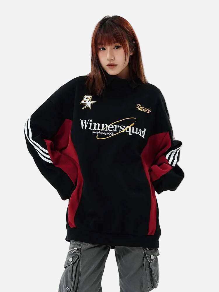 Retro-Sweatshirt mit Stickerei