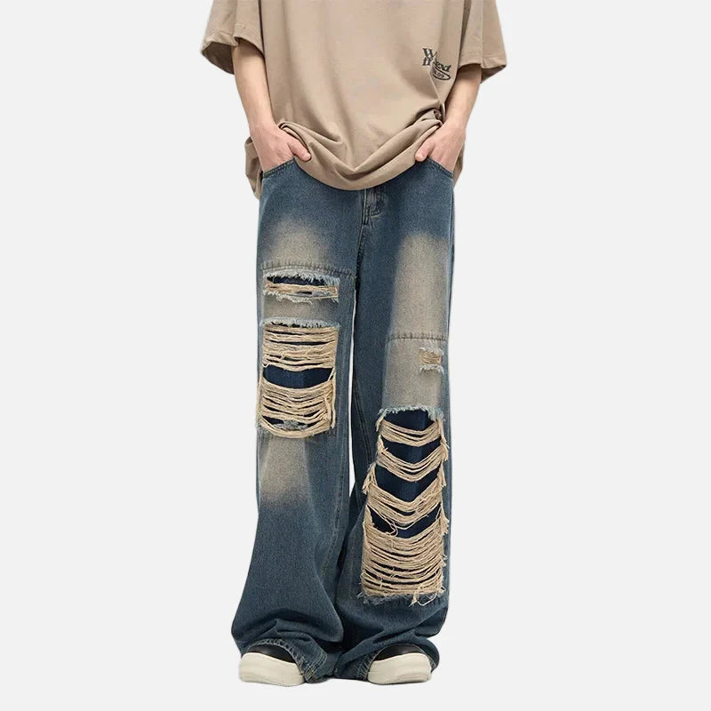 Zerrissene Streetwear-Jeans mit lockerer Passform