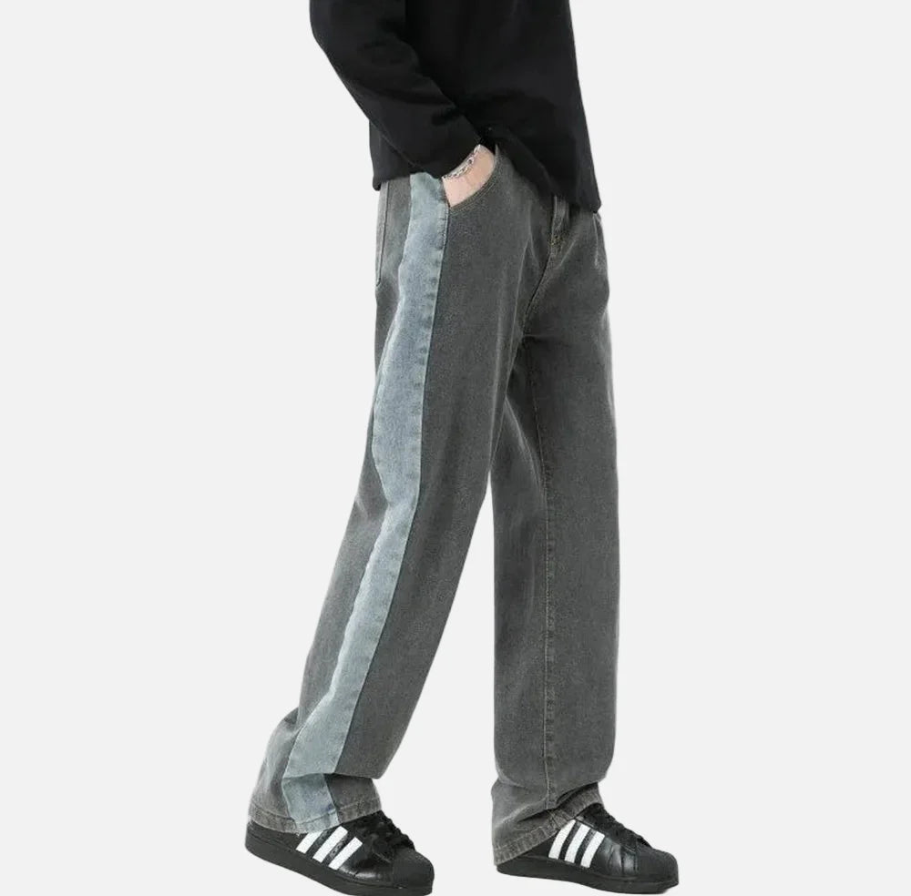 Modische Hip-Hop-Retro-Jeans mit geradem Bein