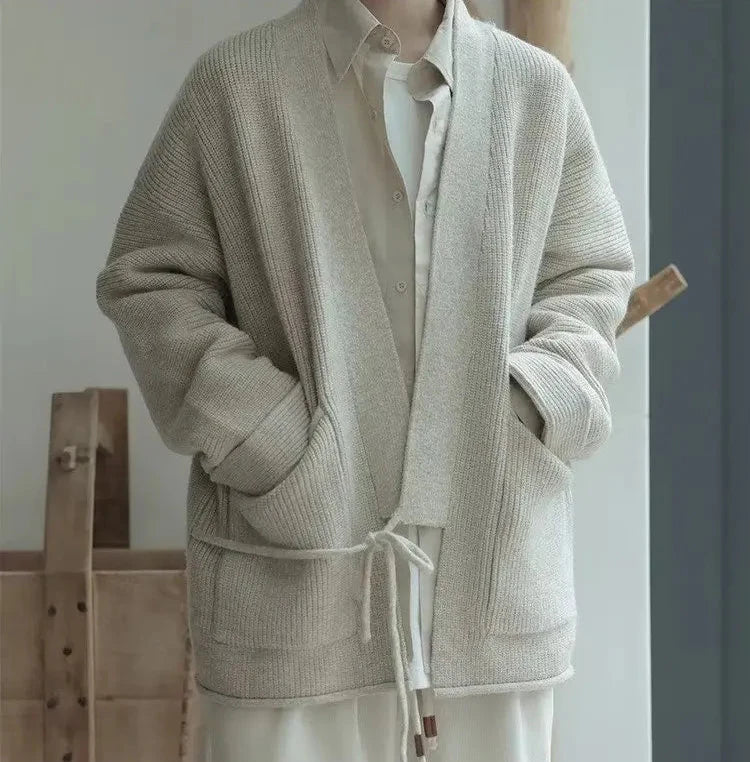 Gilet décontracté à bretelles en maille style chinois