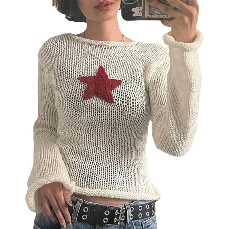Pull vintage grunge pour femme