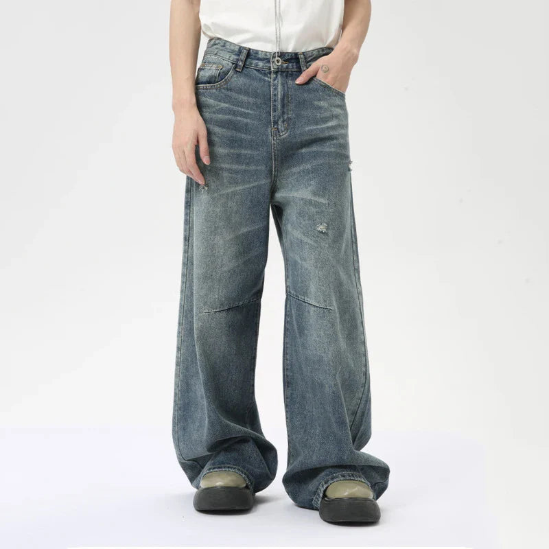 Lässige Jeans mit weitem Bein
